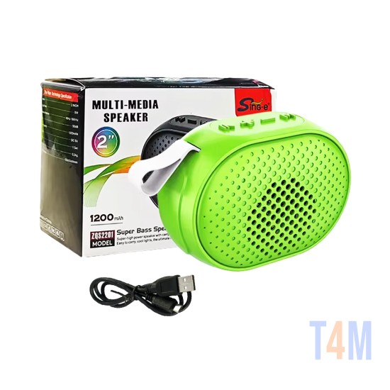 Sing-e Mini Portable Wireless Speaker ZQS2201 Green