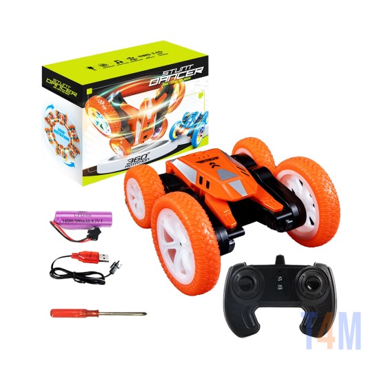 JJRC 360º Rotation Dancer Stunt Car Q136 with Remote Control and Double Sided Drive Orange
