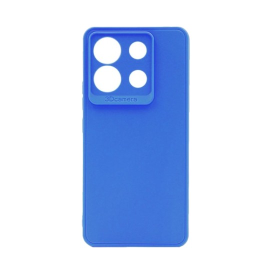Soft Silicone Case with Camera Shield for Xiaomi Redmi Note 13 Pro 5G Dark Blue