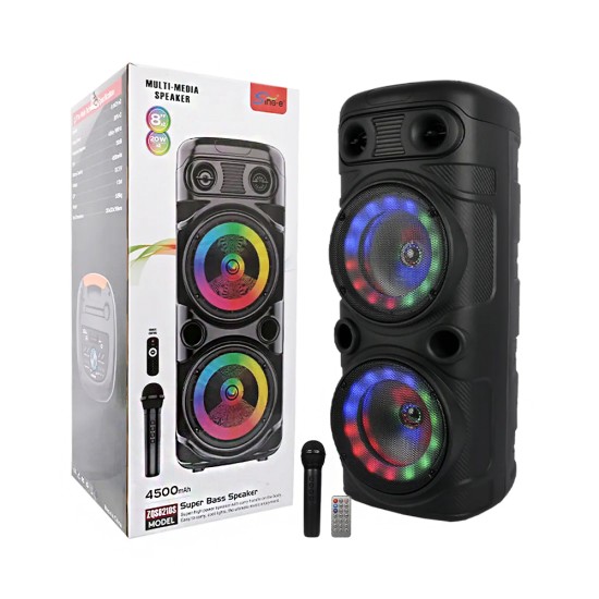 Coluna Sem Fio Portátil Sing-e ZQS8210S com microfone Preto Coluna Sem Fio Portátil Sing-e ZQS8210S com microfone Preto