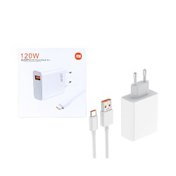 Xiaomi Charger MDY-13-EG USB Port 120W GAN with Type-C Cable 3A 1m White Xiaomi Charger MDY-13-EG USB Port 120W GAN with Type-C Cable 3A 1m White