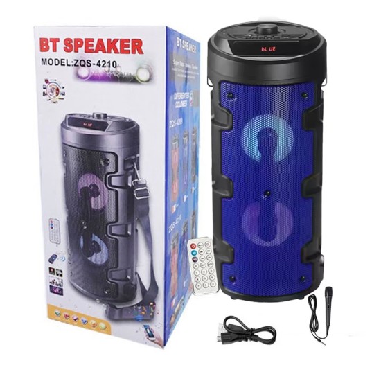 Sing-e  Portable Wireless Speaker ZQS4210 with Mic Blue