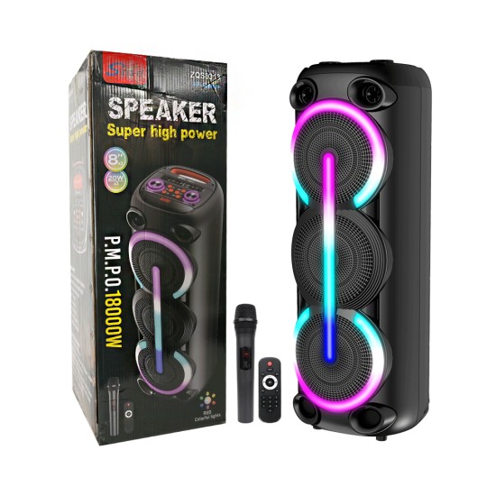 Coluna Sem Fio Portátil Sing-e ZQS8313 com Microfone Preto