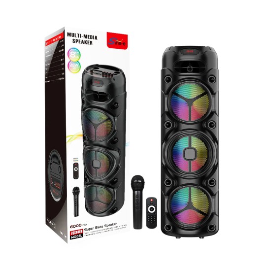 Sing-e Portable Wireless Speaker ZQS8308 with Mic Black
