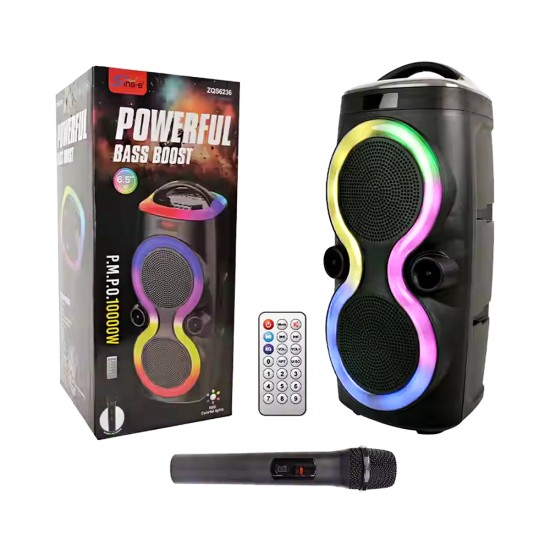 Coluna Sem Fio Portátil Sing-e ZQS6236 com microfone Preto Coluna Sem Fio Portátil Sing-e ZQS6236 com microfone Preto