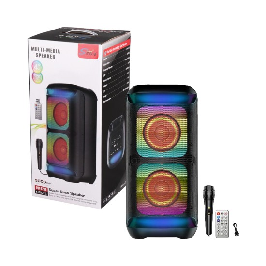 Coluna Sem Fio Portátil Sing-e ZQS4289 com microfone Preto Coluna Sem Fio Portátil Sing-e ZQS4289 com microfone Preto