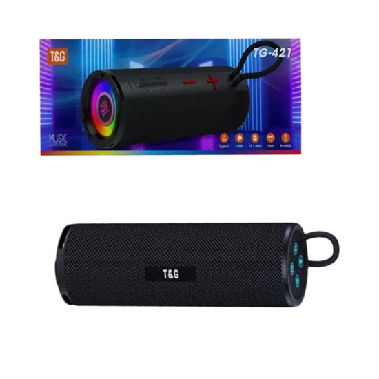 T&G Portable Wireless Speaker TG-421 Black