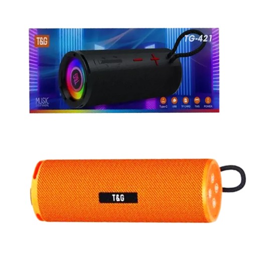 T&G Portable Wireless Speaker TG-421 Orange