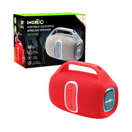 Coluna Sem Fio Portátil Imenso IMS-S2005 Vermelho Coluna Sem Fio Portátil Imenso IMS-S2005 Vermelho