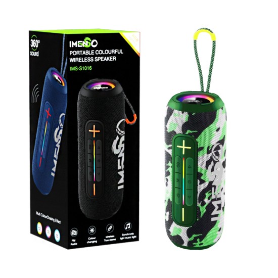 Coluna Sem Fio Portátil Imenso IMS-S1016 Militares