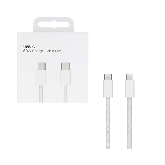 Cable Apple iPhone MQKJ3ZM/A Tipo-C a Tipo-C 60W 1M Blanco