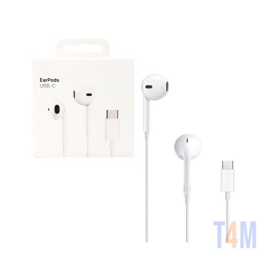 Auriculares MTJY3FE/A Tipo-C para Apple iPhone 15 Series Blanco
