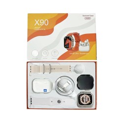 Smartwatch X90 With 2 Straps and Airpods Pro 2.01" 49mm (Call Version) Silver Smartwatch X90 With 2 Straps and Airpods Pro 2.01" 49mm (Call Version) Silver