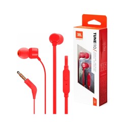 Auscultadores JBL Tune 110 com Microfone 3.5mm 1,2m Vermelho Auscultadores JBL Tune 110 com Microfone 3.5mm 1,2m Vermelho