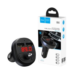 Hoco Wireless FM Transmitter E41 With Dual USB Black Hoco Wireless FM Transmitter E41 With Dual USB Black