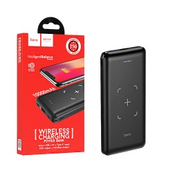 Power Bank Hoco J50 Surf com USB+Carregamento sem fios 10000mAh Preto Power Bank Hoco J50 Surf com USB+Carregamento sem fios 10000mAh Preto