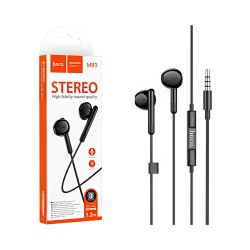 Auscultadores Universal Hoco M93 com Cabo e Microfone 3,5mm 1,2m Preto Auscultadores Universal Hoco M93 com Cabo e Microfone 3,5mm 1,2m Preto