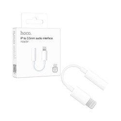 Cabo de Adaptador Áudio Hoco LS34 Lightning para 3,5mm Branco Cabo de Adaptador Áudio Hoco LS34 Lightning para 3,5mm Branco