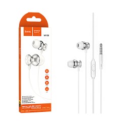 Auscultadores Universal Hoco M106 Fountain com Cabo e Microfone 3,5mm 1,2m Prata Auscultadores Universal Hoco M106 Fountain com Cabo e Microfone 3,5mm 1,2m Prata
