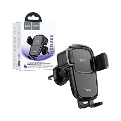 Hoco Car Phone Holder HW1 Pro with Wireless Charging  for Air Outlet 15W Black Hoco Car Phone Holder HW1 Pro with Wireless Charging  for Air Outlet 15W Black