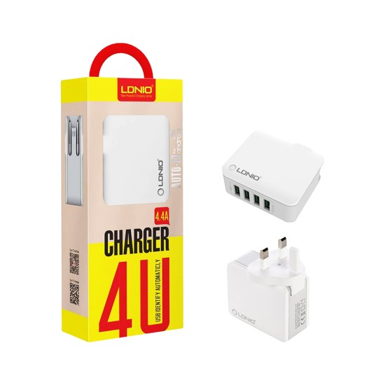 Ldnio Adapter A4403 4 USB Ports 4.4A White Ldnio Adapter A4403 4 USB Ports 4.4A White