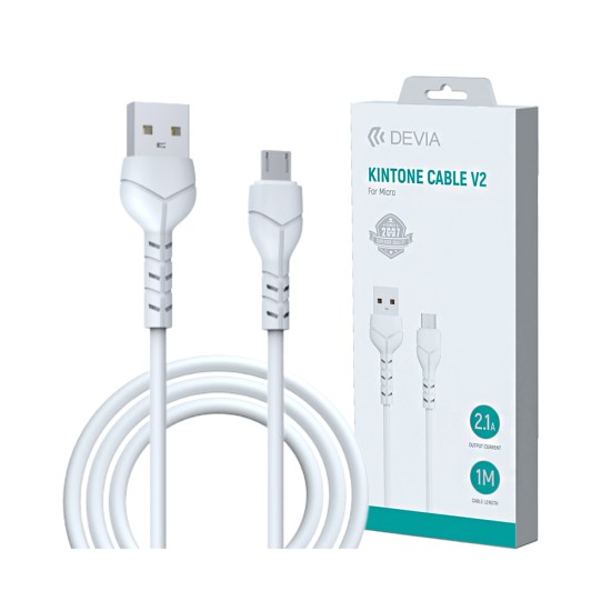 Devia Cable EC205 Kintone Series V2 Micro 2.1A 1M White