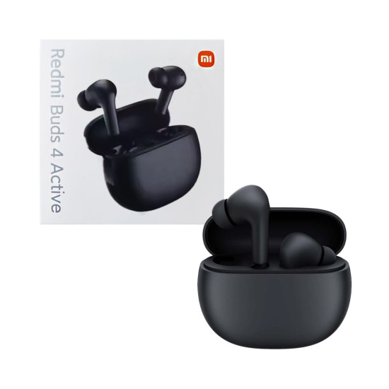 Auscultadores True Sem Fio Xiaomi Redmi Buds 4 Active Preto Auscultadores True Sem Fio Xiaomi Redmi Buds 4 Active Preto