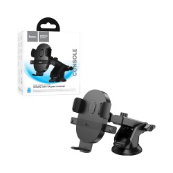 Hoco Center Console Car Phone Holder H19 Mighty One Button Operation Black Hoco Center Console Car Phone Holder H19 Mighty One Button Operation Black