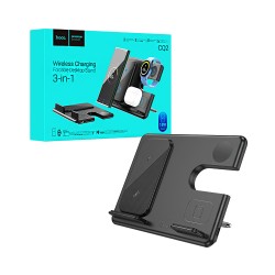 Hoco Wireless Magnetic Charger CQ2 Flash for Smartphone/Samsung watch/Airpods 15W Black Hoco Wireless Magnetic Charger CQ2 Flash for Smartphone/Samsung watch/Airpods 15W Black