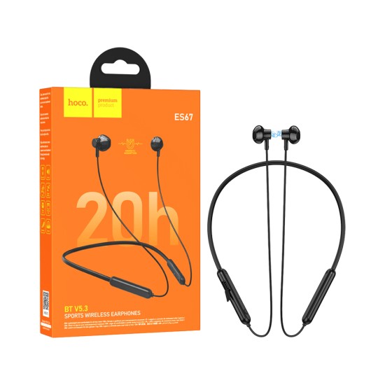 Auscultadores Neckband Hoco ES67 Perception Preto Auscultadores Neckband Hoco ES67 Perception Preto
