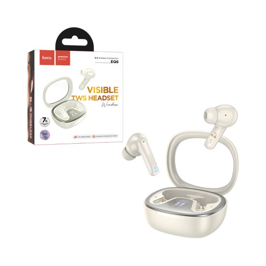 Hoco True Wireless Earbuds EQ6 Shadow Milky White Hoco True Wireless Earbuds EQ6 Shadow Milky White