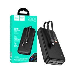 Power Bank Hoco J118A Speed Energy com 4-em-1 2USB+Cabo Type-C+Lightning 20000mAh Preto Power Bank Hoco J118A Speed Energy com 4-em-1 2USB+Cabo Type-C+Lightning 20000mAh Preto