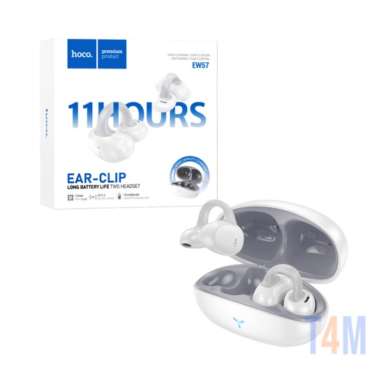 Hoco True Wireless Earbuds EW57 Auspicious Clip-On Ivory White