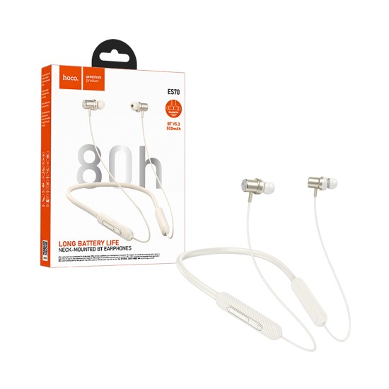 Auscultadores Neckband Hoco ES70 Armour Bege Auscultadores Neckband Hoco ES70 Armour Bege