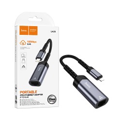 Adaptador Hoco UA26 Lightning a Ethernet 100Mbps Gris Metálico Adaptador Hoco UA26 Lightning a Ethernet 100Mbps Gris Metálico