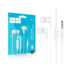 Auscultadores Universal Hoco M124 Wide com Cabo e Microfone 3,5mm 1,2m Branco Auscultadores Universal Hoco M124 Wide com Cabo e Microfone 3,5mm 1,2m Branco