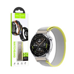Bracelete De Nylon Hoco WH04 Belle series Loop 20mm Amarelo con Cinza Bracelete De Nylon Hoco WH04 Belle series Loop 20mm Amarelo con Cinza