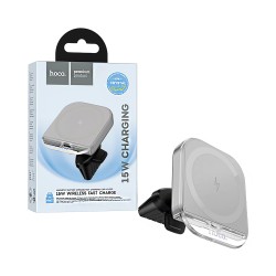 Hoco Car Phone Holder HW17 Crystal with Wireless Charging  for Air Outlet 15W Gray Hoco Car Phone Holder HW17 Crystal with Wireless Charging  for Air Outlet 15W Gray