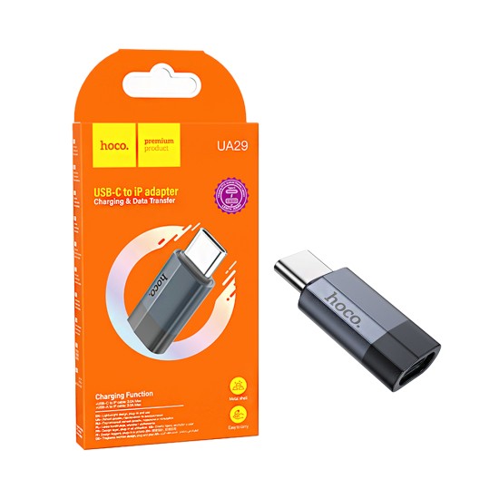 Hoco Adapter UA29 Type-C Male to Lightning Female Dark Blue Hoco Adapter UA29 Type-C Male to Lightning Female Dark Blue