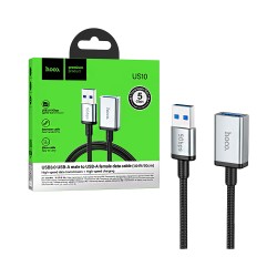 Cabo de Extensão de Carregamento Hoco US10 USB Macho para USB3.0 Fêmea 0,5m Preto Cabo de Extensão de Carregamento Hoco US10 USB Macho para USB3.0 Fêmea 0,5m Preto