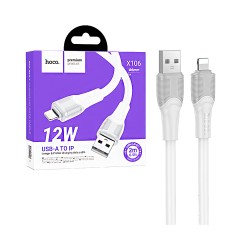 Hoco Cable X106 Big bull Lightning 2.4A 2m White Hoco Cable X106 Big bull Lightning 2.4A 2m White