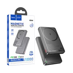 Power Bank Magnético Hoco Q26A Joy PD20W 10000mAh Cinza Metálico Power Bank Magnético Hoco Q26A Joy PD20W 10000mAh Cinza Metálico