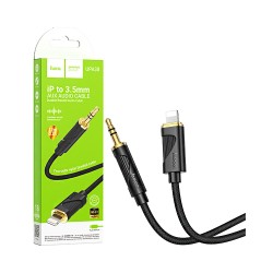 Cabo de Conversão de Áudio Hoco UPA30 Friend LIghtning para 3,5mm 1m Preto Cabo de Conversão de Áudio Hoco UPA30 Friend LIghtning para 3,5mm 1m Preto