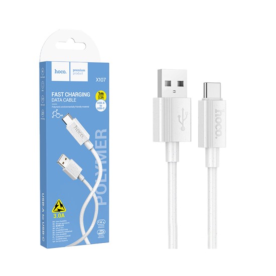Cabo Hoco X107 Favor Tipo-c 3A 1m Branco Cabo Hoco X107 Favor Tipo-c 3A 1m Branco