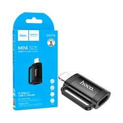 Hoco Adapter UA31B Lightning Male to Type-C Female Black Hoco Adapter UA31B Lightning Male to Type-C Female Black