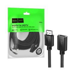 Cable Extensión Hoco US13 HDMI Macho a HDMI Hembra 2m Negro Cable Extensión Hoco US13 HDMI Macho a HDMI Hembra 2m Negro