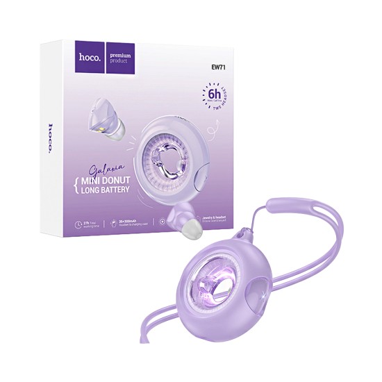 Hoco True Wireless Earbuds EW71 Galaxia Purple Hoco True Wireless Earbuds EW71 Galaxia Purple