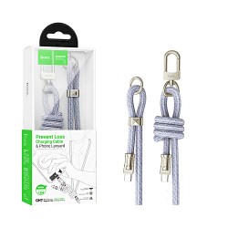 Hoco Lanyard Cable GH7 Elegant series Type-C to Type-C 60W Denim Blue Hoco Lanyard Cable GH7 Elegant series Type-C to Type-C 60W Denim Blue