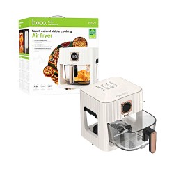 Hoco Air Fryer HE22 with borosilicate glass and touch screen 4.5L White Hoco Air Fryer HE22 with borosilicate glass and touch screen 4.5L White