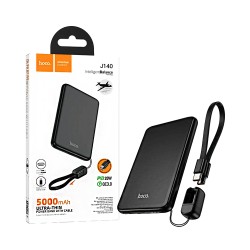 Power Bank Hoco J140 Tony com Cabo bidirecional Tipo-C para Tipo-C PD20W 5000mAh Preto Power Bank Hoco J140 Tony com Cabo bidirecional Tipo-C para Tipo-C PD20W 5000mAh Preto
